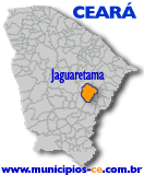 Localização do Município de Jaguaretama no Estado do Ceará.