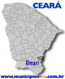 Localização do Município de Umari no Estado do Ceará.