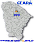 Localização do Município de Umirim no Estado do Ceará.