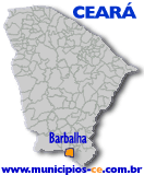 Localização do Município de Barbalha no Estado do Ceará.