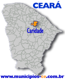 Localização do Município de Caridade no Estado do Ceará.