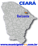 Localização do Município de Horizonte no Estado do Ceará.